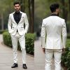 Men 2 Piece Tuxedo Suit , Custom Suit , Groomsmen Suit , Bespoke Suit , Wedding , Engagement , Prom , Graduation Party Suit