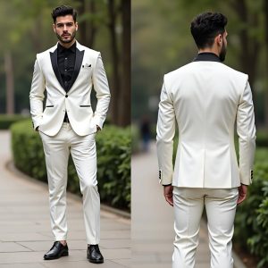 Men 2 Piece Tuxedo Suit , Custom Suit , Groomsmen Suit , Bespoke Suit , Wedding , Engagement , Prom , Graduation Party Suit