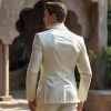 Men 2 Piece Cream Color Double Breasted Suit , Custom Suit , Groomsmen Suit , Bespoke Suit , Pant Suit , Wedding , Engagement Suit