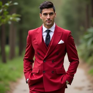 Men 2 Piece Double Breasted Suit , Custom Suit , Groomsmen Suit , Bespoke Suit , Pant Suit , Wedding , Engagement , Prom Suit