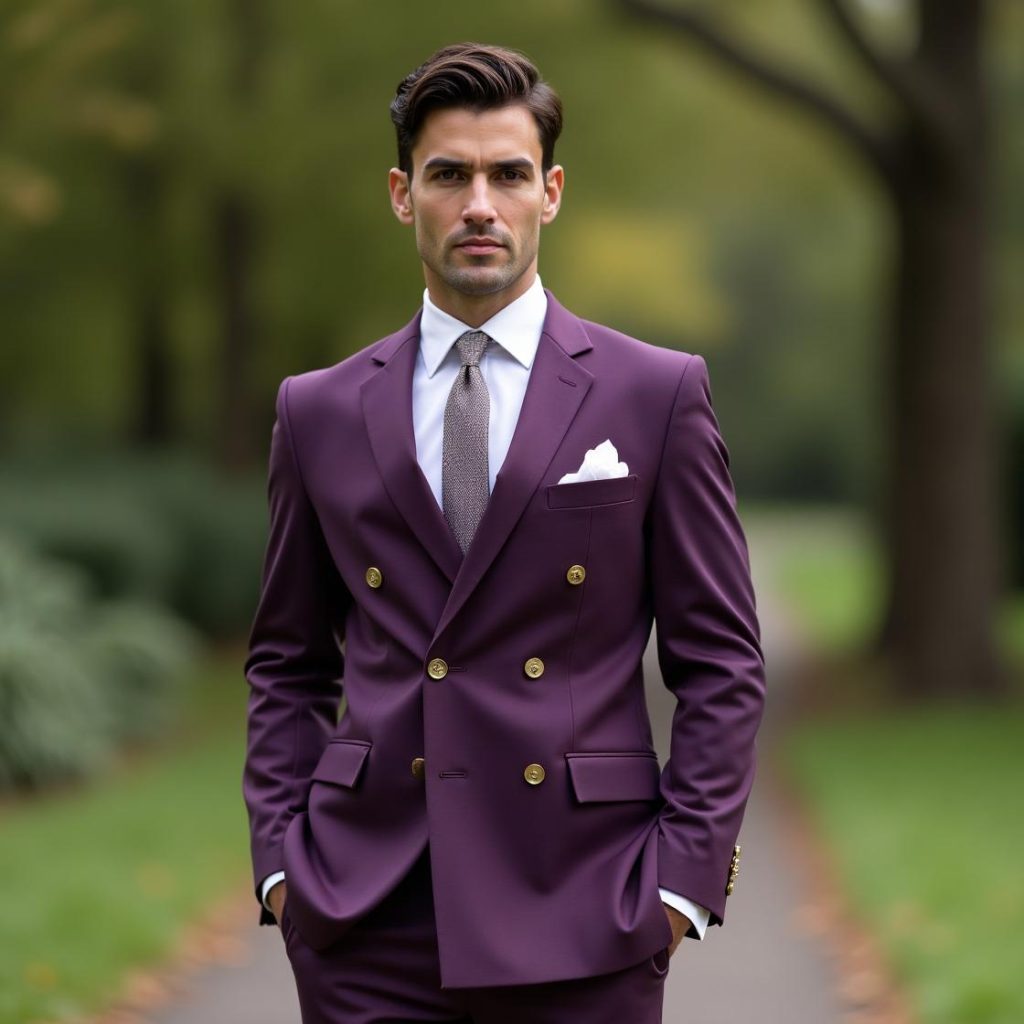 Men Vintage Double Breasted Suit – Tailored Wedding Suit – Slim Fit Formal Blazer Suit – Wedding Engagement Groom Suit