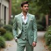 Men 3 Piece Suit , Groomsmen Suit , Bespoke Suit , Wedding , Engagement , Prom , Graduation Party Suit Mens