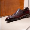 Handmade Brown Leather Loafers: Italian Oxford Wedding Shoes