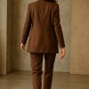 Women's Brown Color 3 Piece Suit - Tailored Blazer Set - Custom Formal Outfit - Bridesmaid Dress - Prom Dress