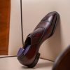 Handmade Brown Leather Loafers: Italian Oxford Wedding Shoes