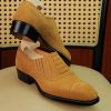 Men's Suede Leather Oxford Captoe Shoes Bespoke Handmade Leather Shoes Italian Classic Shoes