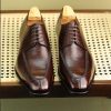 Handmade Qinghua Porcelain Bespoke Leather Shoes: Italian Style Men's Leather Shoes Wedding Shoes For Men