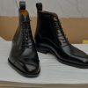 Black Oxford Boots Leather Goodyear Welted Boots Italian Leather Handmade Boots Unisex Boots