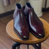 Ankle Boots For Men Burgundy Boots Unisex Boots Handmade Vintage Boots Premium Leather Boots