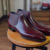 Ankle Boots For Men Burgundy Boots Unisex Boots Handmade Vintage Boots Premium Leather Boots