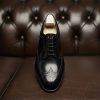 Back Handmade Semi Brogue Leather Derby Shoes Office Shoes Casual Mens Shoes Bespoke Shoes