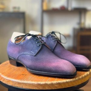Men's  Derby Shoes Triple Tone Suede Leather Derby Shoes Handmade Shoes Classic Shoes