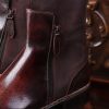 Brown Chelsea Norwegian Stitch Boots Leather Goodyear Welted Zipper Boots Italian Leather Handmade Boots Unisex Boots