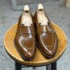 Light Brown Butterfly Loafers Good Year Welted Hand Made Loafers Classic Italian Men's Shoes
