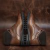 Brown Winter Boots Leather Goodyear Welted Jager Boots Italian Leather Handmade Boots Unisex Boots