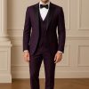 Purple 3 Piece Tuxedo Men’s Suit – Wedding Groom Suit – Custom Slim Fit Suit Men – Elegant Formal 3 Piece Suits