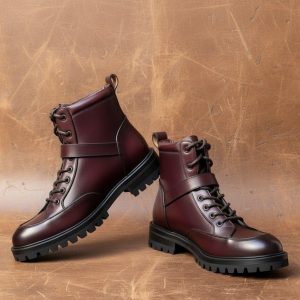 Burgundy Boots For Men Unisex Boots Handmade Vintage Boots Premium Leather Boots Oxford Boots