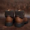 Brown Winter Boots Leather Goodyear Welted Jager Boots Italian Leather Handmade Boots Unisex Boots
