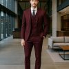 Men 3 Piece Suit Wedding Tuxedo For Groom – Slim Fit Suit With Vest – Formal Pant Suit- Business Men Suits